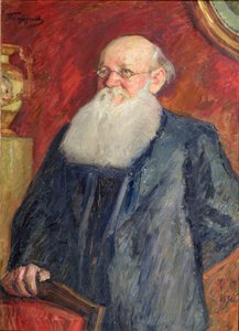 Porträtt av revolutionsgreven Piotr Kropotkin, 1919 (tempera på duk)